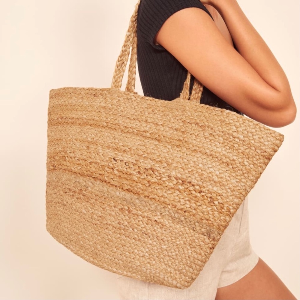 Reformation Venti Raffia Tote, NWOT